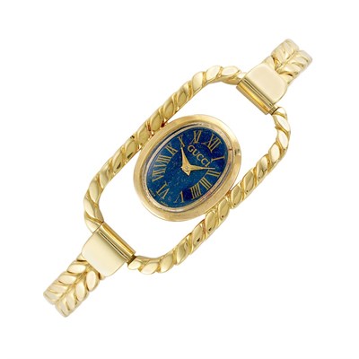 Lot 135 - Gold Bracelet-Watch, Gucci