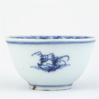 Lot 102 - Two Similar Chinese Blue and White Glazed...