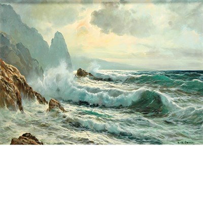 Lot 59 - Guido Odierna Italian, 1913-1991 Crashing...