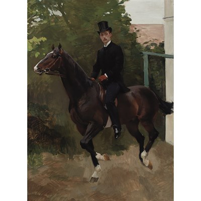 Lot 47 - Charles Giron Swiss, 1850-1914 Portrait of H....