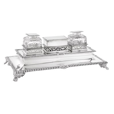 Lot 185 - Victorian Silver Standish James Dixon & Sons...