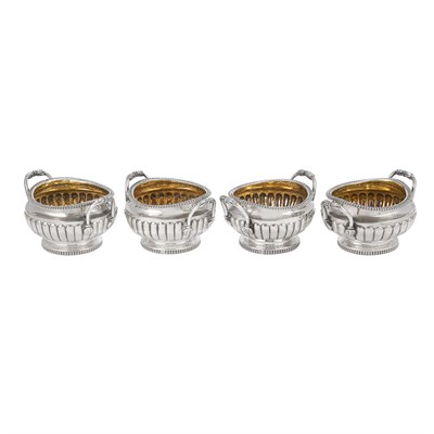 Lot 177 - Set of Four George III Silver Salts Solomon...