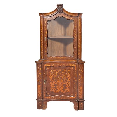 Lot 316 - Dutch Marquetry Inlaid Fruitwood Corner...