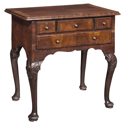 Lot 418 - George II Inlaid Walnut Dressing Table The...