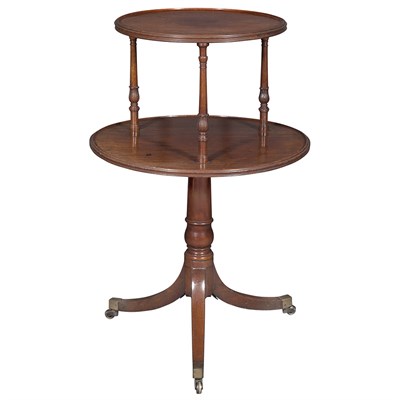 Lot 417 - English Mahogany Two-Tier Whatnot 19th Century...