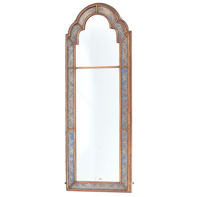 Lot 595 - William and Mary Style Verre Eglomise Giltwood...