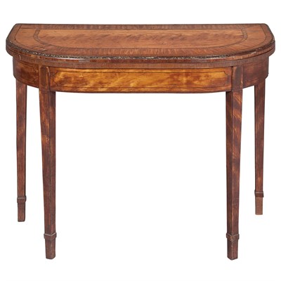 Lot 432 - George III Inlaid Satinwood Games Table Circa...