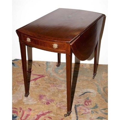 Lot 325 - George III Style Inlaid Mahogany Pembroke...