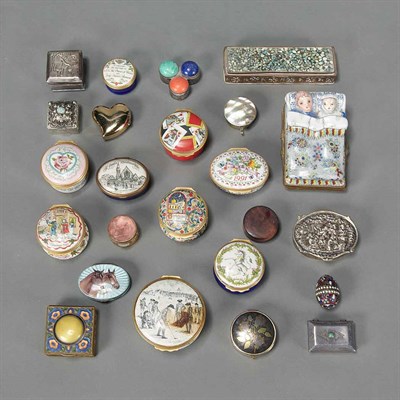 Lot 413 - Group of Enameled Boxes Approximately thirty...