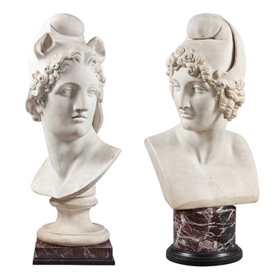 Lot 340 - Pair of Roman Marble Busts of Perseus and...