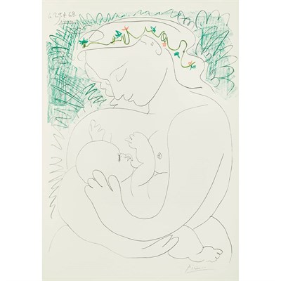 Lot 108 - After Pablo Picasso MATERNITE Color offset...