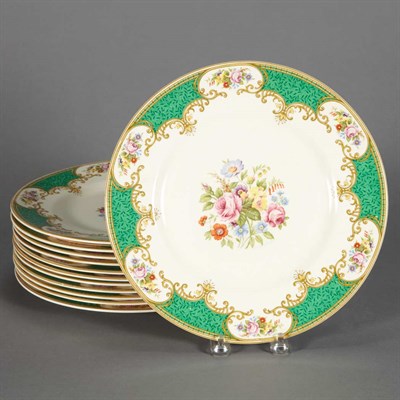 Lot 505 - Set of Twelve Staffordshire Pottery Plates In...