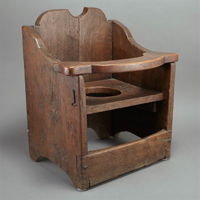 Lot 152 - Continental Oak Child's Chair With shaped...