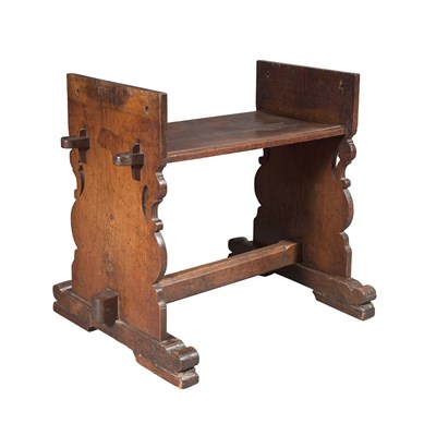 Lot 140 - Continental Oak Table-Bench 18th/19th Century...