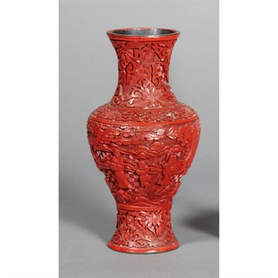 Lot 146 - Chinese Cinnabar Lacquer Vase 20th Century...