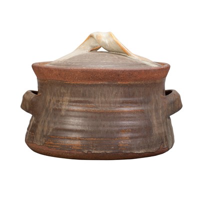 Lot 161 - Stoneware Covered Vessel Karen Karnes Marked...