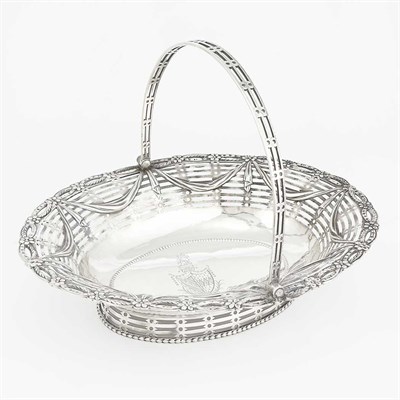Lot 202 - George III Silver Swing Handle Basket Charles...