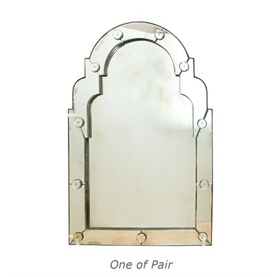 Lot 460 - Pair of Venetian Style Mirror Framed Mirrors...