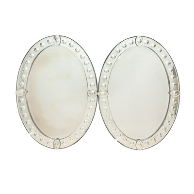 Lot 523 - Pair of Mirror Framed Mirrors Height 38 inches,...
