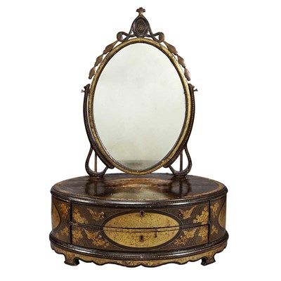 Lot 145 - Chinese Export Lacquer Dressing Mirror 19th...