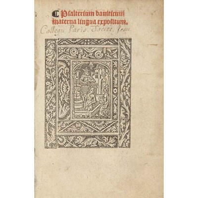 Lot 147 - [VERARD PRINTING] Psalterium Daviticum materna...