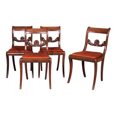 Lot 142 - Set of Ten Classical Mahogany Dining Chairs...