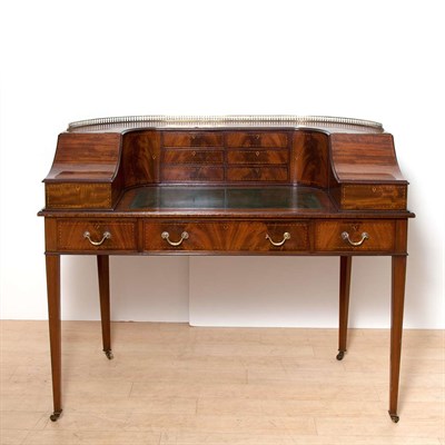 Lot 480 - George III Style Mahogany Carlton House Desk...