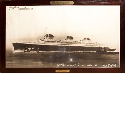 Lot 527 - Framed Vintage Normandie Travel Agency Poster...