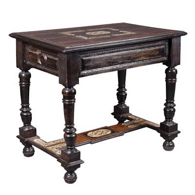 Lot 275 - Italian Baroque Ivory Inlaid Rosewood Side...
