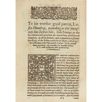 Lot 167 - [ELIZABETHAN] NASHE, THOMAS. Nashes Lenten...