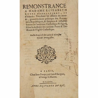 Lot 159 - [ELIZABETHAN] OSORIO DA FONSECA, JERONYMO....
