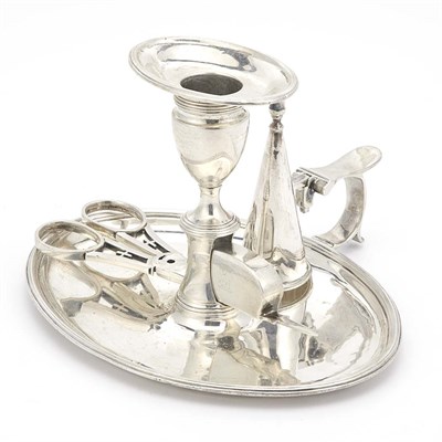 Lot 183 - George III Silver Chamber Candlestick Probably...