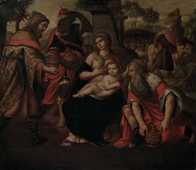 Lot 1 - Italian School 16th Century The Adoration of...