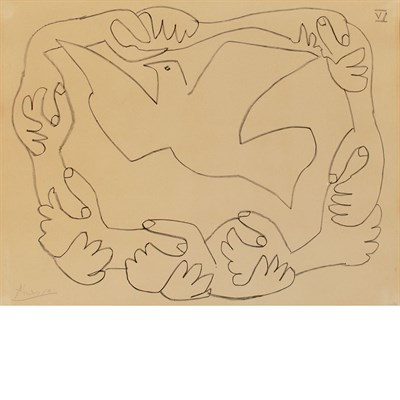 Lot 97 - Pablo Picasso LES MAINS LIEES VI (B. 711)...