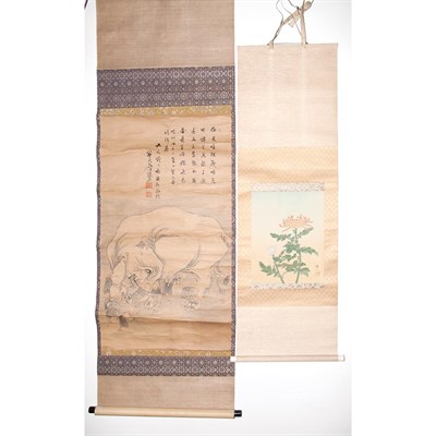Lot 547 - Two Chinese Hanging Scrolls