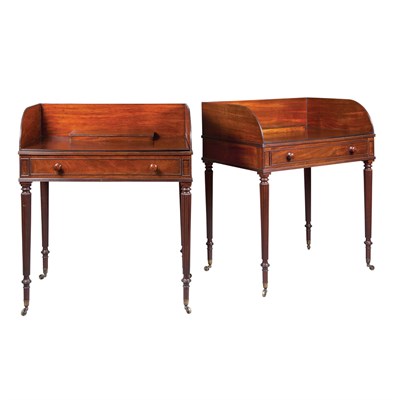 Lot 361 - Associated Pair of Regency Mahogany Washstands...