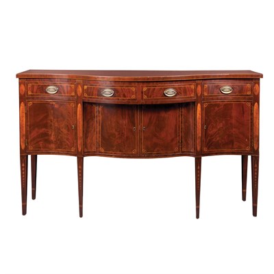 Lot 185 - Late Federal Style Inlaid Mahogany Sideboard...