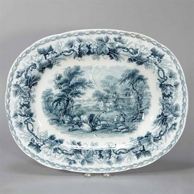Lot 132 - Davenport Transfer Decorated Pottery Platter...