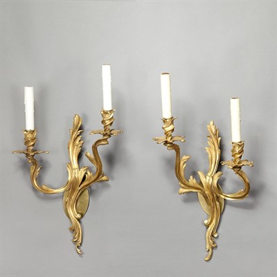 Lot 402 - Set of Four Louis XV Style Gilt-Bronze...