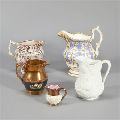 Lot 191 - Group of Porcelain and Pottery Jugs Primarily...