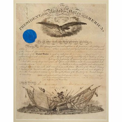Lot 30 - LINCOLN, ABRAHAM Document signed. Washington:...