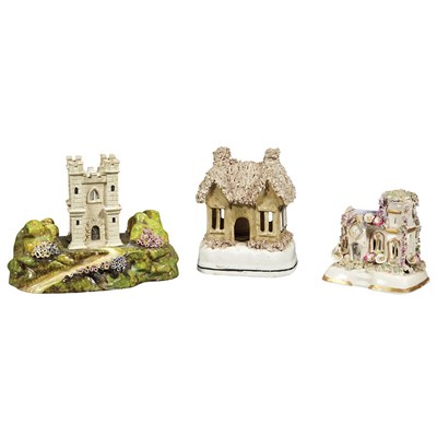 Lot 204 - Group of Ten Staffordshire Pottery Cottages...