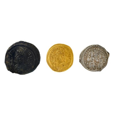 Lot 114 - Byzantine Silver, Bronze & Gold