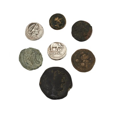 Lot 100 - Roman Republic Silver and Bronze Group of Seven Coins