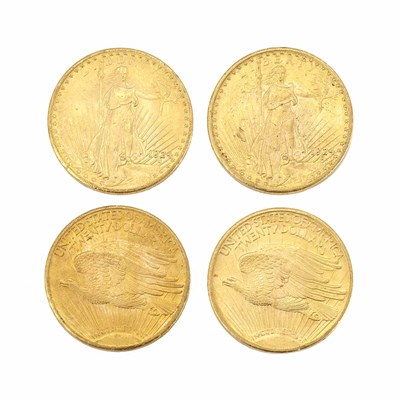 Lot 215 - United States, Four 1924 St. Gaudens