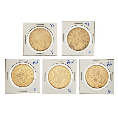 Lot 205 - United States, Five $20 Liberty