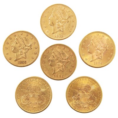 Lot 204 - United States, Six $20 Liberty