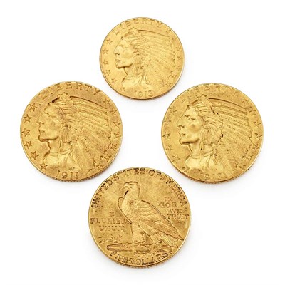 Lot 195 - United States, Four Gold Indians