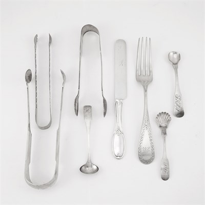 Lot 173 - Group of American Coin Silver Flatware 19th...