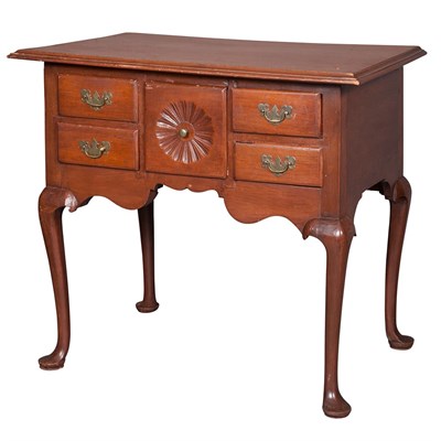 Lot 236 - Queen Anne Style Cherry Dressing Table The...